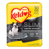 Tapete Sanitário Para Cães Keldog Slim Carvão Ativado Lisa Cor Preto De 60cm X 80cm
