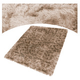 Tapete Shaggy 150x200 Mega Peludo Sala Quarto Luxo Mesclado Cor Marrom Tutto Home