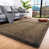 Tapete Shaggy Felpudo 200x250 Chocolate Peludo Fofinho Luxuoso Macio Texfine Sala Quarto Antiderrapante
