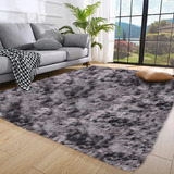 Tapete Shaggy Felpudo 200x250 Cinza Mesclado Peludo Fofinho Luxuoso Macio Texfine Sala Quarto Antiderrapante