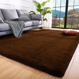 Tapete Shaggy Felpudo 200x250 Marrom Peludo Fofinho Luxuoso Macio Texfine Sala Quarto Antiderrapante