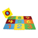 Tapete Tatame Eva Numeros Com 10 Pecas Evamax 28x28cm X 10mm Cor Colorido Númeors
