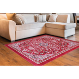 Tapete Veludo 200x300 Sala Quarto Design Moderno Renaissance Desenho Do Tecido Atenas vermelho