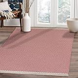 Tapete Xadrez Grande 2-00m X 1-40m Sala E Quarto -Vermelho-