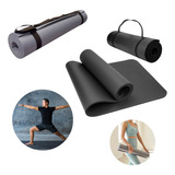 Tapete Yoga Alongamento Pilates Antiderrapante Cinza 170x60