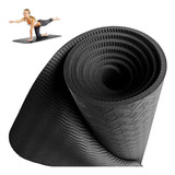 Tapete Yoga Mat Pilates 183 61cm Colchonete Exercicio Preto