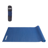 Tapete Yoga Mat Pilates Colchonete 4mm Com Bolsa Yangfit Cor Azul escuro
