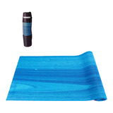 Tapete Yoga Mat Pilates Em Pvc 6mm Rainbow Com Bolsa Yangfit Cor Azul