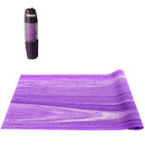 Tapete Yoga Mat Pilates Em Pvc 6mm Rainbow Com Bolsa Yangfit Cor Lilás
