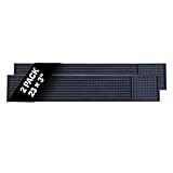 Tapetes De Borracha ProTensils Bar Mat 58 42 Cm X 7 62 Cm Preto Bar Service Spill Mats 2 Unidades 