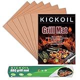 Tapetes De Grelha Para Churrasqueira Ao Ar Livre Conjunto De 6 Tapetes De Grelha De Cobre Resistente Antiaderente Reutilizável E Fácil De Limpar Churrasqueira Elétrica A Gás Carvão Ferramentas E Acessórios De Cozinha Ao Ar Livre 30 X 33 Centímetros