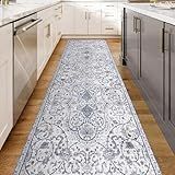 Tapetes De Vinil Duráveis 5 X 25 Cm Para Sala De Estar- Padrão Floral Vintage Para Sala De Jantar- Quarto- Escritório Em Casa- Tapetes Grandes Antiderrapantes Azuis Para Trailers Internos E Externos
