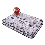 Tapetes Higiênico Lavável Kit 2 Peças Jornal 100x70cm Xg