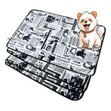 Tapetes Higiênico Lavável Kit 4 Peças Jornal 100x70cm Xg