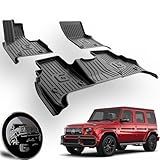 Tapetes Originais Para Mercedes Benz G Class G500 G550 AMG G63 SUV 2019 2024 2025 Forros De Piso TPE Para Benz G Class G500 G550 AMG G63 SUV 1 E 2 Fileiras Tapetes De Carro Preto