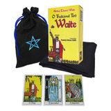Tarô De Waite 78 Cartas Toalha Preta Saquinho Pentagrama