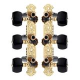 Tarracha Tarraxa Condor Pino Grosso Violão Nylon Gold Black
