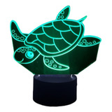 Tartaruga I Luminária Led Pilha 1 Cor I Animal Marinho