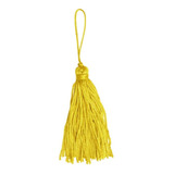 Tassel Pompom Poliéster   20 Unidades   Rofr 124003 Cor Amarelo 002