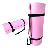 Tatame Esteira Para Yoga Exercícios Físicos 1 80mx53cmx10mm Cor Rosa