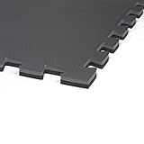 Tatame Tapete EVA Loja Da Maria 100x100x2cm 20mm Preto E Cinza