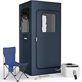 TATDOL Caixa Portátil Para Sauna A Vapor Doméstica Barraca De Sauna Pessoal De Tamanho Completo Para Spa Doméstico Kit De Relaxamento De Sauna Interna Com Gerador De Vapor De 2 6 L E 1000 Watts 