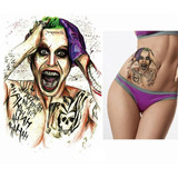 Tattoo Fake Coringa Joker Tatuagem Temporária Grande 21 X 15