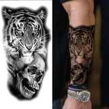Tatuagem Adesiva Falsa Temporaria Tigre Masculina