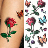 Tatuagem Temporária 3d Flor