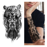 Tatuagem Temporária Tattoo Fake Grande Leão