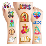 Tatuagens Temporárias Religiosas De Páscoa Semana Santa Fé C