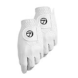 TaylorMade Golf Luvas Stratus Tech Pacote Com 2 -branca- Mão Esquerda- GG-- Branca -GG- Usada Na Mão Esquerda-