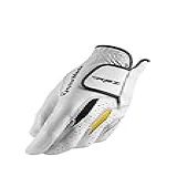 TaylorMade Luva De Couro Golf RBZ Branco Cinza Amarelo Usada Na Mão Esquerda Grande