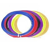 Tbest 2 Cordas Para BBadminton 10 M De Nylon Durável De Alta Flexibilidade Raquete De Badminton Linha Vermelha Azul Preta Verde Fluorescente Roxo Amarelo Acessório De Treinamento Esportivo Vermelho 