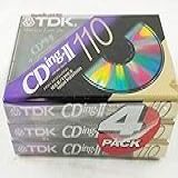 TDK Fitas Cassete Em Branco- Pacote Com 4 Fitas De 110 Minutos- Formato Cassette- Alto Desempenho Energético