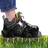 TDOTM Sapatos Aeradores De Gramado Com Fivelas De Metal Sandálias De Aeração Manual Com 6 Tiras Ajustáveis Para Seu Quintal Ferramenta De Jardim Mulheres E Homens Grama Tamanho Universal 