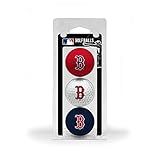 Team Golf Bolas De Golfe Mlb Boston Red Sox Tamanho Regulamentado, Pacote Com 3, Impressão Colorida E Durável Do Time