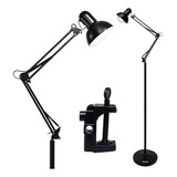 Techled Luminária De Chão Articulada 1 9m Abajur De Chão Escritório Cor Da Estrutura Preto