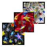 Tecido Cetim Estampa Estrelas Coloridas 1 40m Fantasia 1m