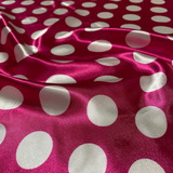 Tecido Cetim Estampado Poa