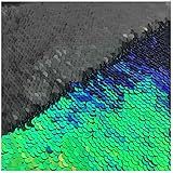 Tecido De Paete Reversivel Em Dois Tons De Lantejoulas Verde Azul Preto Brilhante Verde Preto Tecido De Paete