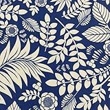 Tecido Impermeável Floral Fundo Azul Acqua Decor 1 40m Largura