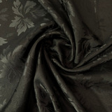 Tecido Jacquard Adamascado Medalhão Preto 2 80x12 00mt