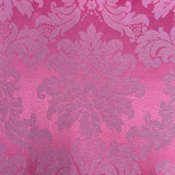 Tecido Jacquard Medalhão Decoração Parede Festa 3 Metros Cor 206 Rosa Chiclete