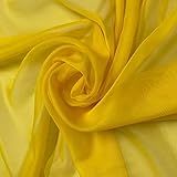 Tecido Voil Voal Amarelo Ouro Para Cortina Liso 3m Largura
