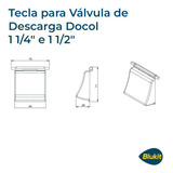Tecla Para Acionador Válvula Descarga Docol Preto