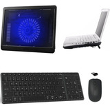 Teclado, Mouse E Suporte Cooler Para Notebook Acer - Preto