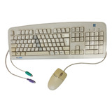 Teclado Antigo Com Mouse Ñ Microsoft