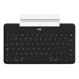 Teclado Bluetooth Logitech Keys to go Para Apple iPhone iPad Teclado Preto Em Inglês