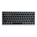 Teclado Bluetooth Satechi Slim Qwerty Inglês Us Cor Cinza Com Luz Branco